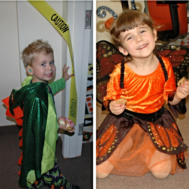Deaf brother and sister in Halloween costumes - Decibels Foundation