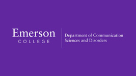 Emerson College Department of Communication Sciences and Disorders logo